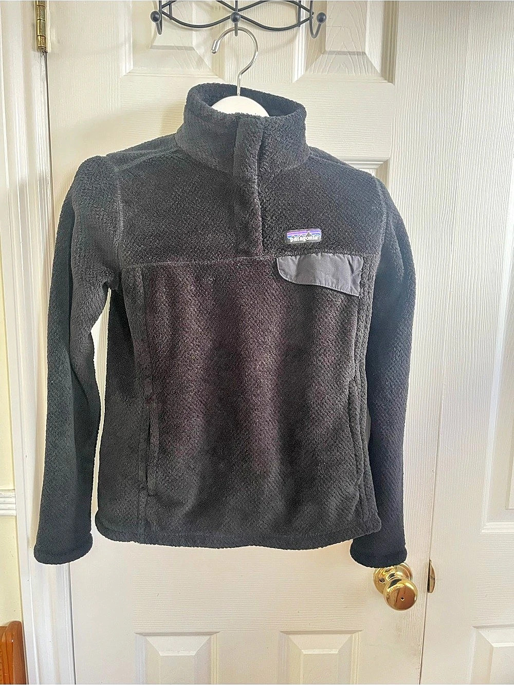 Patagonia Women'Small Re-Tool Snap-T Pullover Black Fleece Small